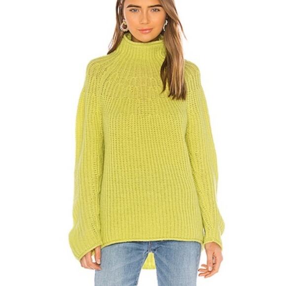 Rag & Bone Neon Joseph Turtleneck Sweater Wool Alpaca Blend Large - Picture 2 of 6